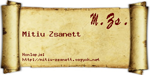 Mitiu Zsanett névjegykártya